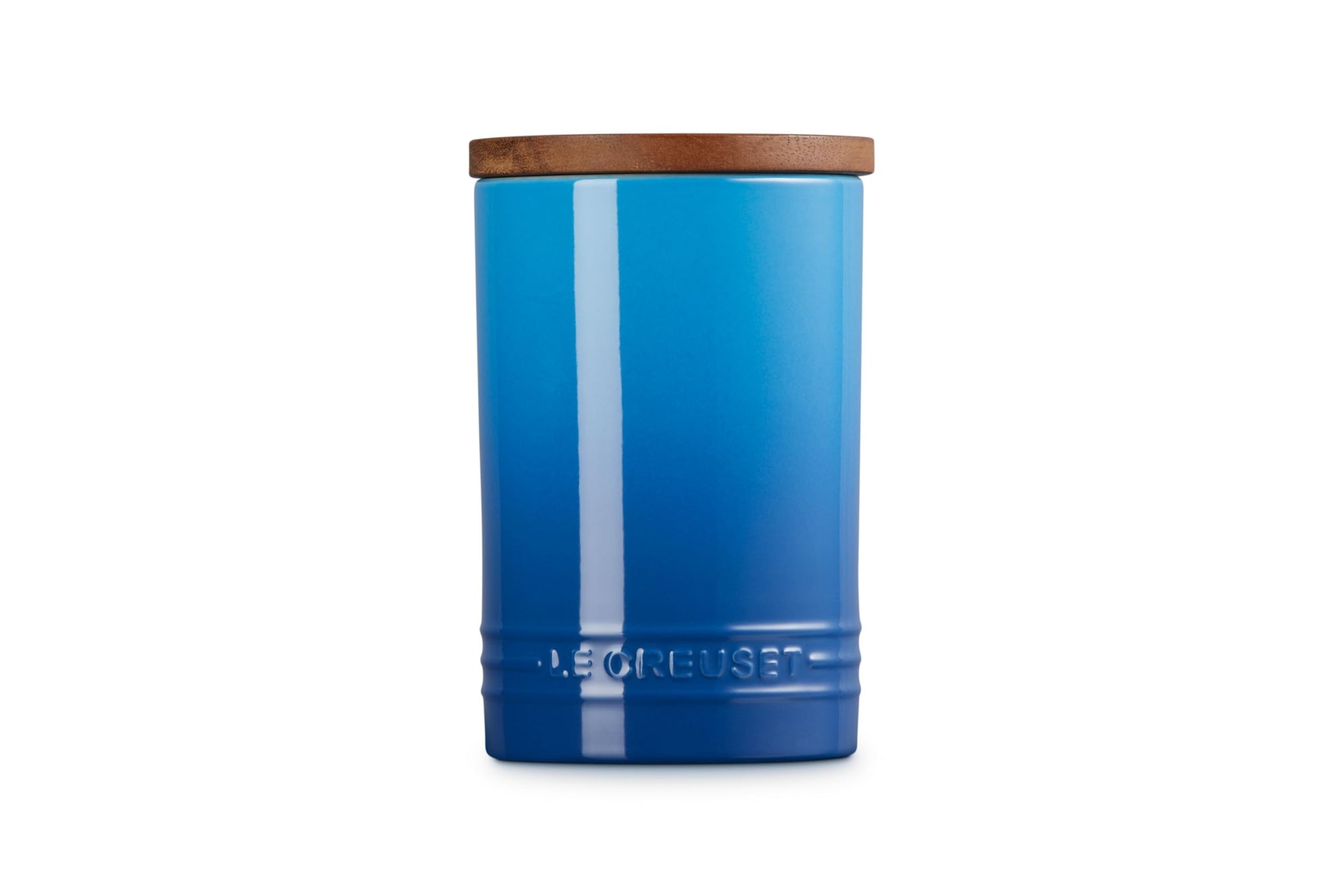 Le Creuset Stoneware Signature Canister with Wood Lid, 16 Oz.