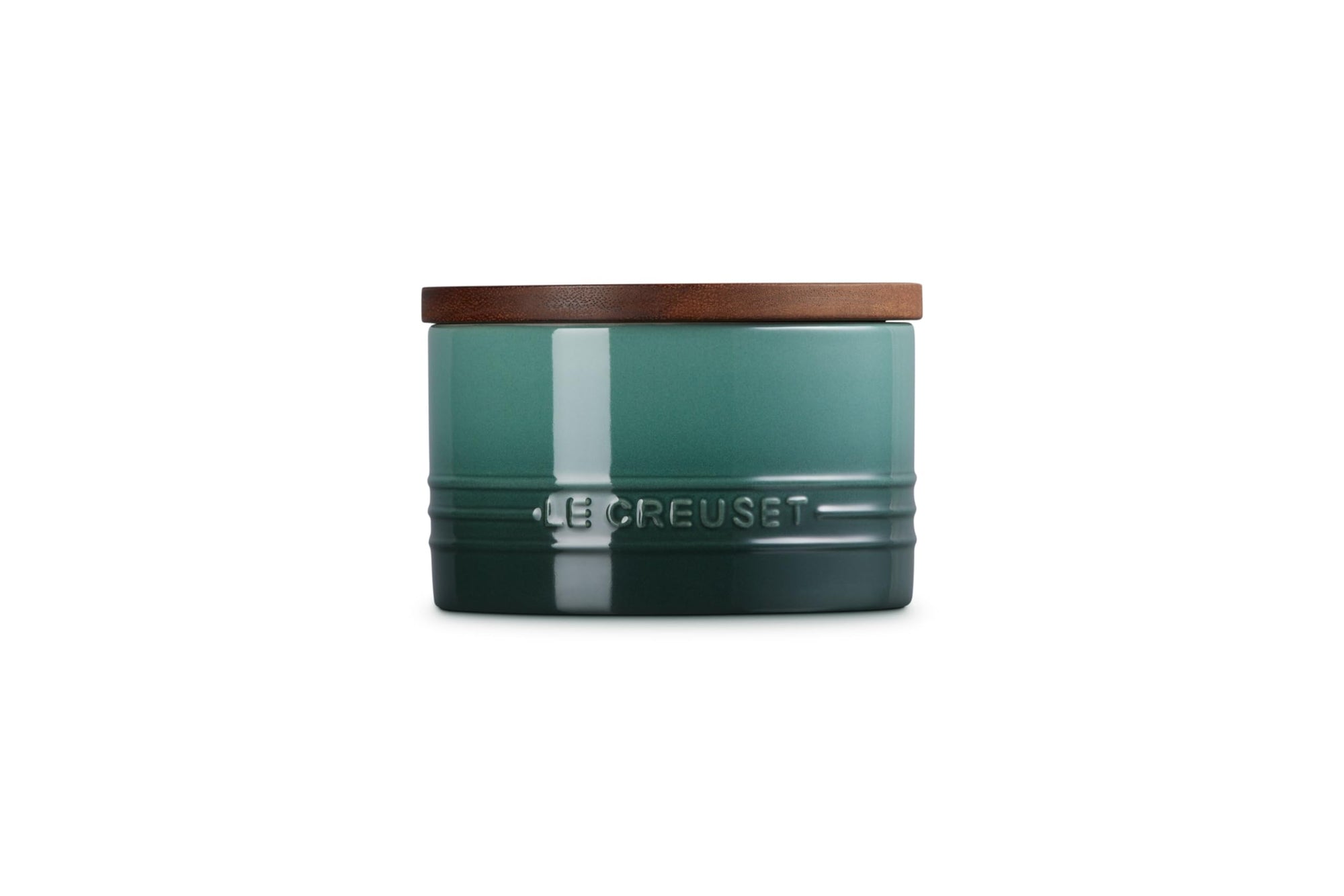 Le Creuset Stoneware Signature Canister with Wood Lid, 16 Oz.