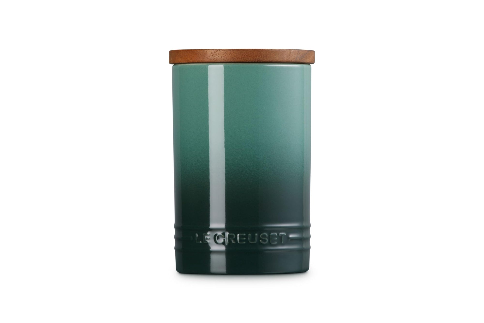 Le Creuset Stoneware Signature Canister with Wood Lid, 16 Oz.