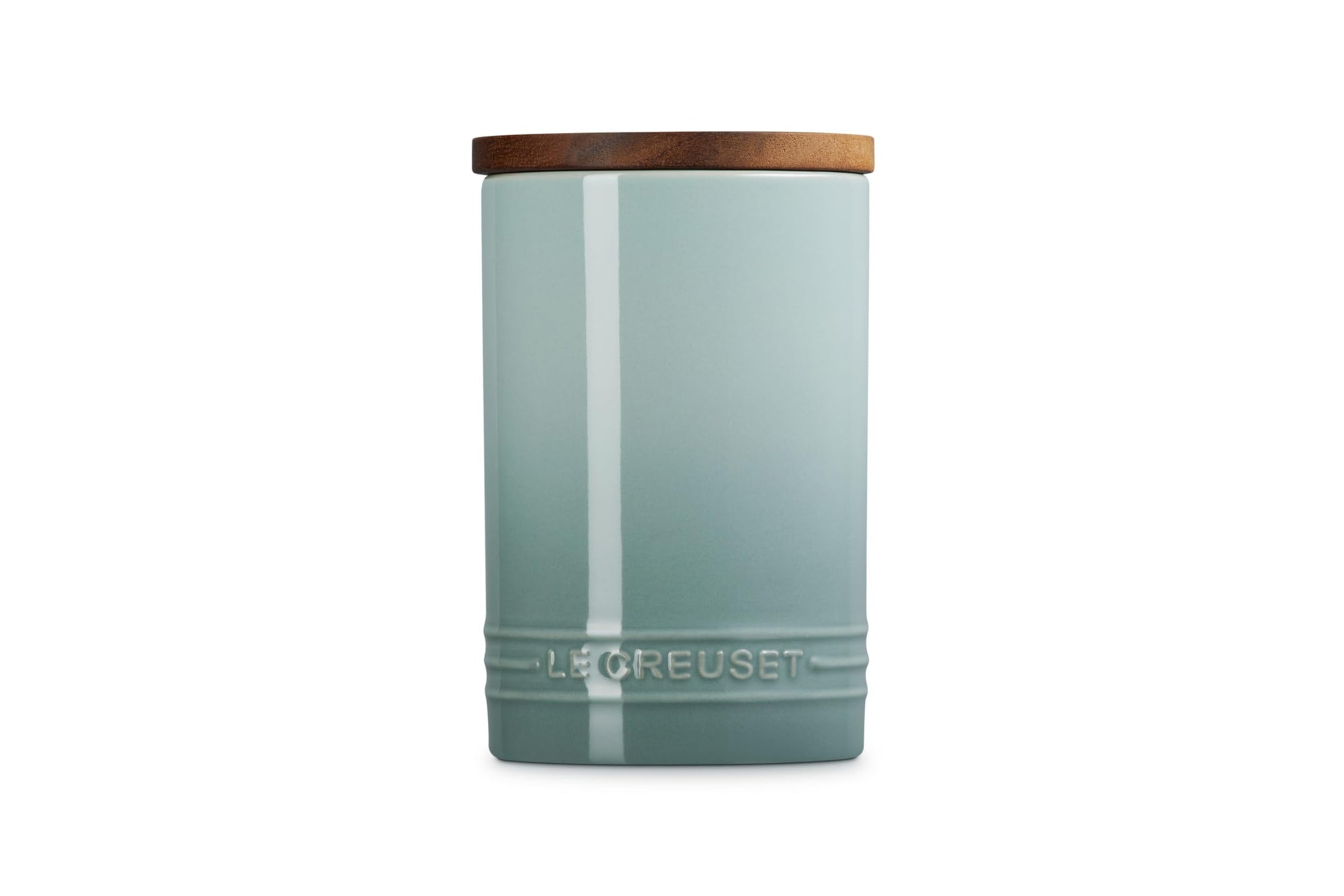 Le Creuset Stoneware Signature Canister with Wood Lid, 16 Oz.