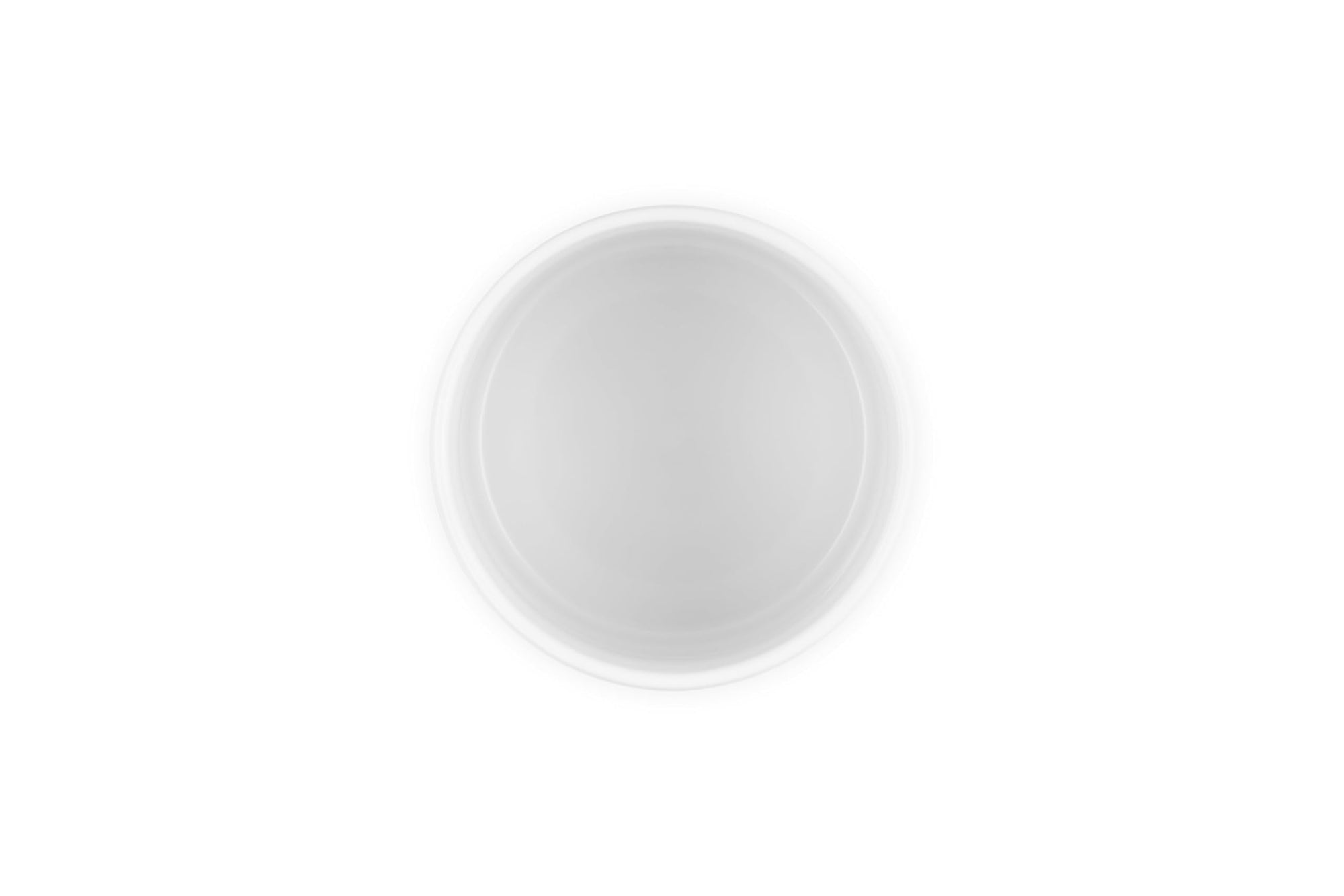 White inside of a container on a white background