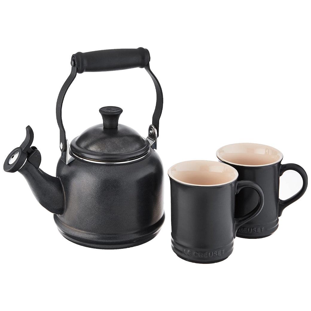 Le Creuset Demi Kettle &amp; 2 Stoneware Mug Set - J.L. Hufford