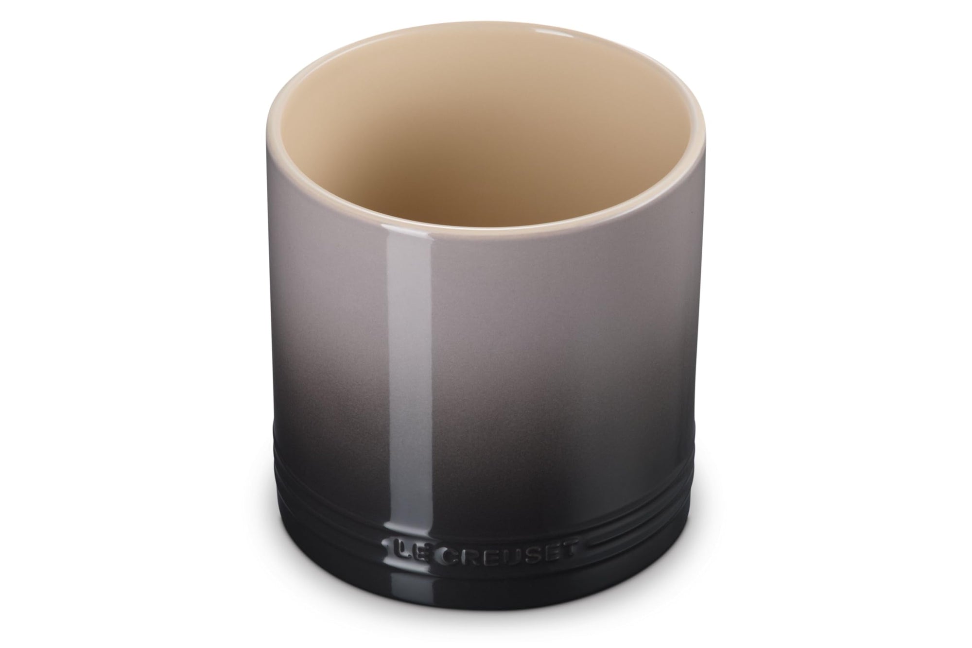 Oyster Le Creuset Stoneware 2.7 Qt. Utensil Crock displayed on a white background