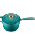 Riviera Le Creuset 1.75 Qt. Signature Saucepan displayed on a white background