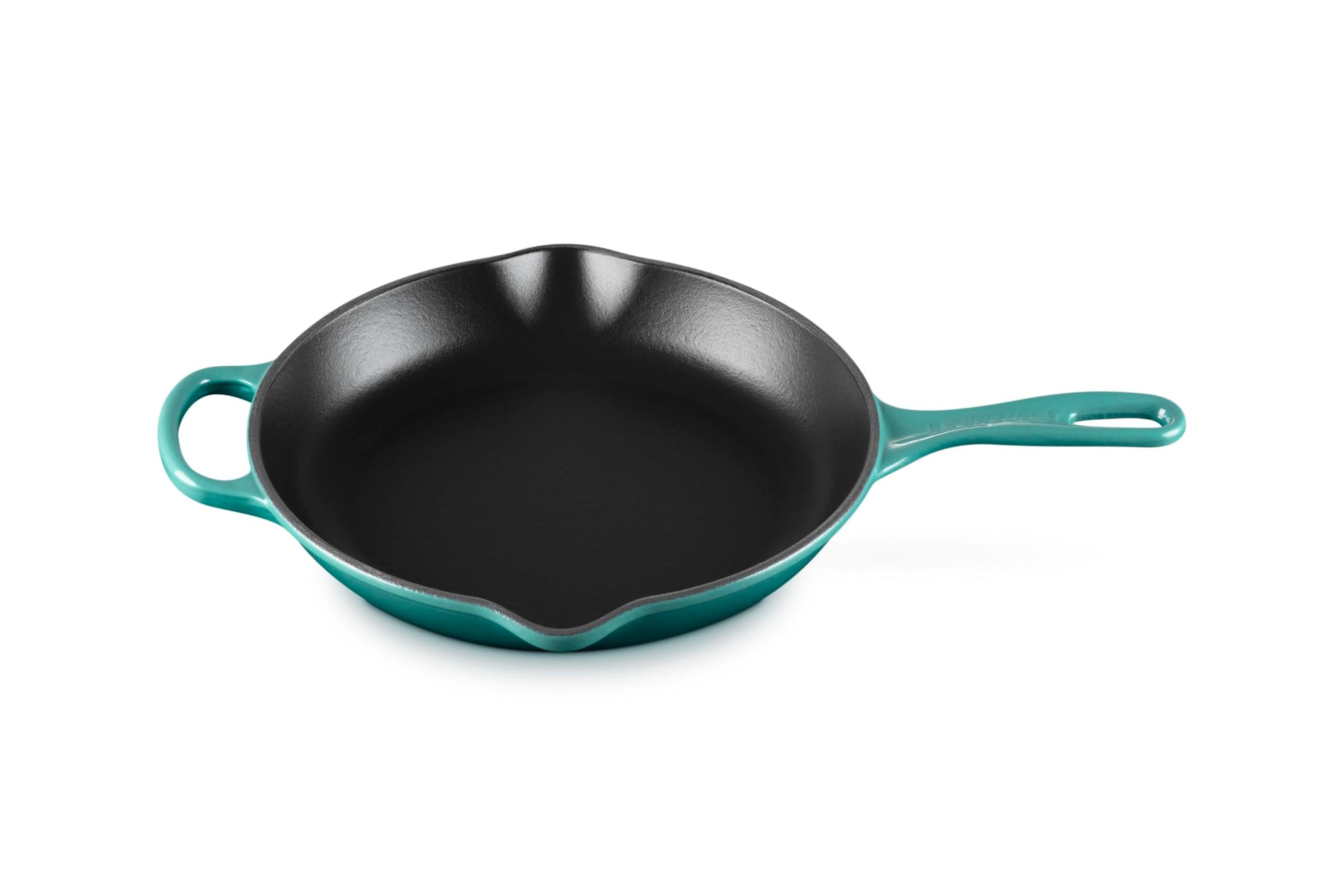 Riviera cast iron skillet on a white background