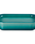 Riviera Le Creuset 2.75 Qt Rectangular Dish with Platter Lid displayed on a white background