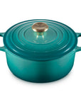 Riviera Le Creuset 4.5 qt Enameled Cast Iron Signature Round Dutch Oven displayed on a white background