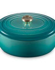 Riviera Le Creuset 6.75 Qt. Enameled Cast Iron Signature Oval Dutch Oven displayed on a white background
