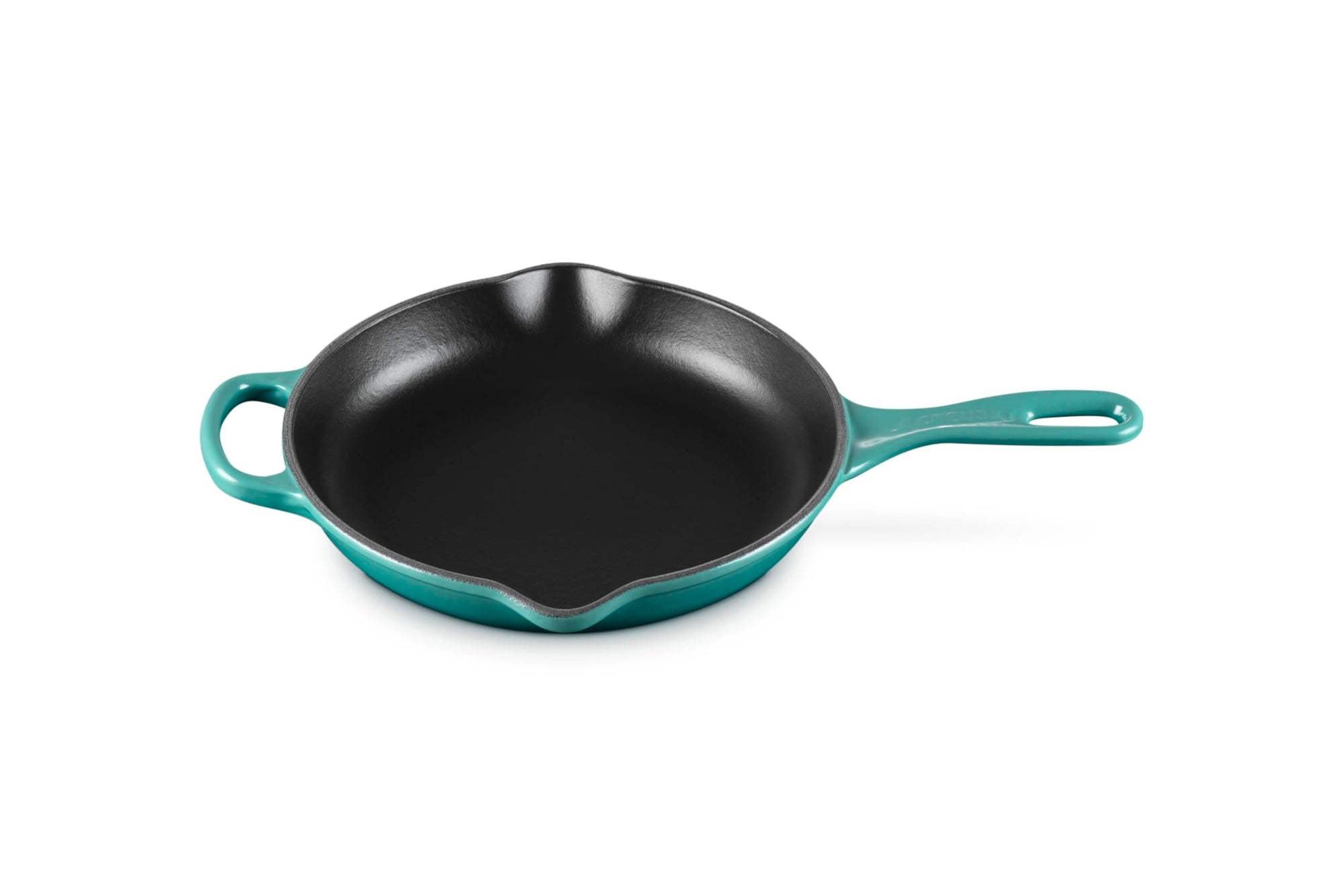Riviera cast iron skillet on a white background