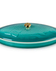 Riviera ceramic dish with fish design and 'Le Creuset' branding on a white background