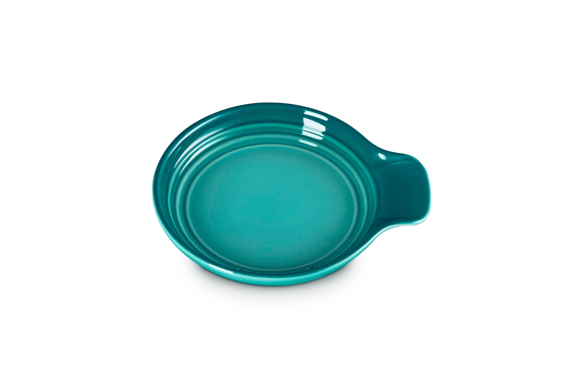 Riviera Le Creuset Signature Stoneware Spoon Rest, 6″ displayed on a white background