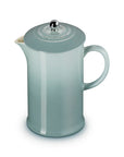 Sea Salt Le Creuset Stoneware French Press, 34 oz. displayed on a white background