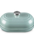 Seasalt bread oven pan with lid and handles displayed on a white background