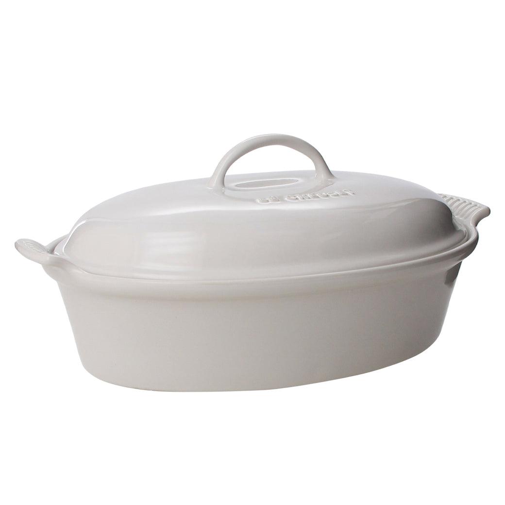Le Creuset 4 qt. Heritage Stoneware Covered Oval Casserole - Thumbnail 4