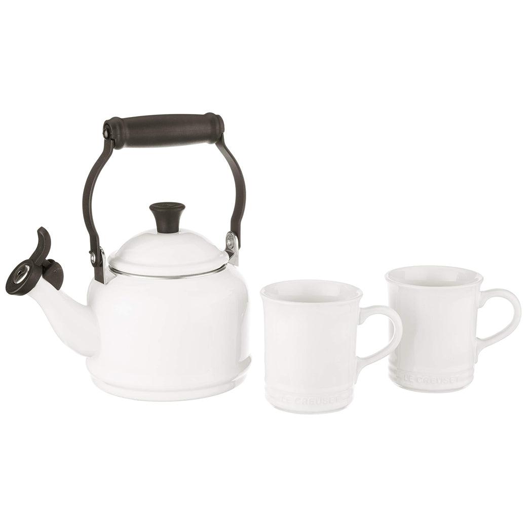 Le Creuset Demi Kettle &amp; 2 Stoneware Mug Set - J.L. Hufford