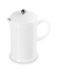 White Le Creuset Stoneware French Press, 34 oz. displayed on a white background