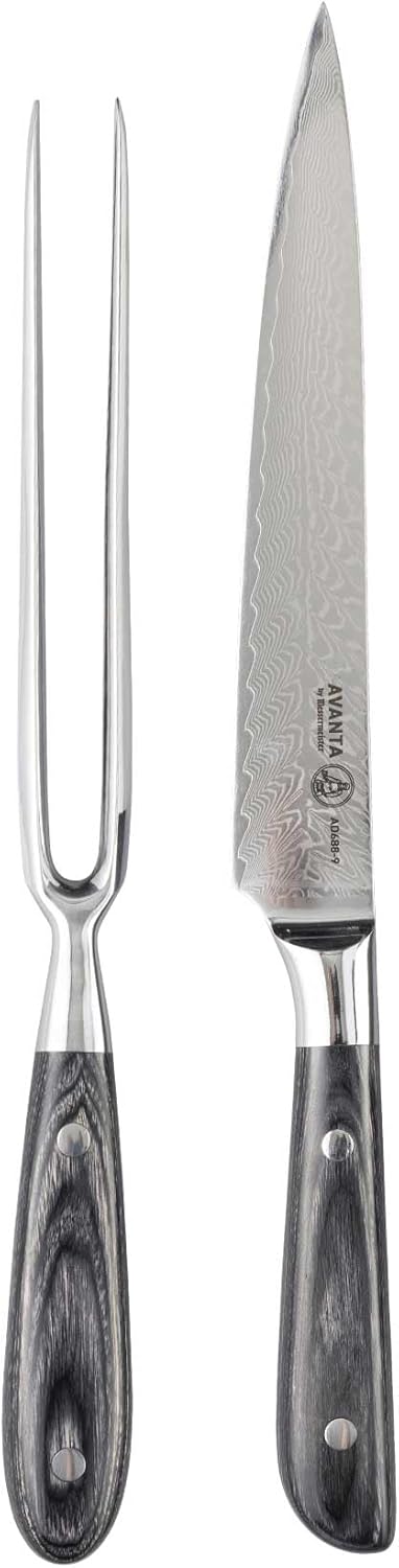 Messermeister Avanta Damascus 2 Pc Carving Set - Thumbnail 3