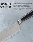 Messermeister Blacksmith Santoku Knife with Kullens / 6.5”