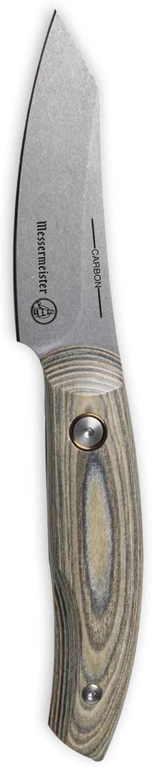 Paring knife with wooden handle and metal blade on a white background