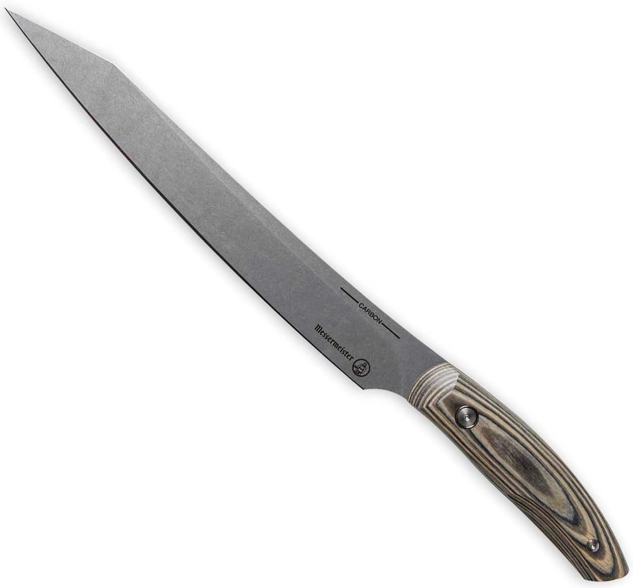 Knife with a wooden handle on a white background