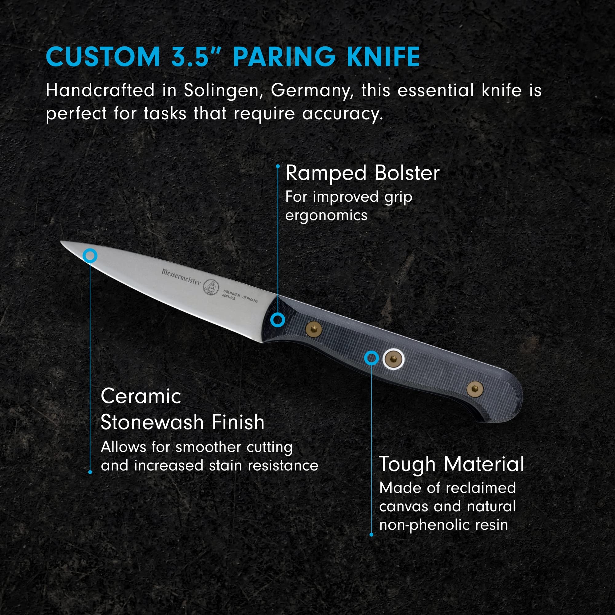 Messermeister Custom Paring Knife, 3.5”