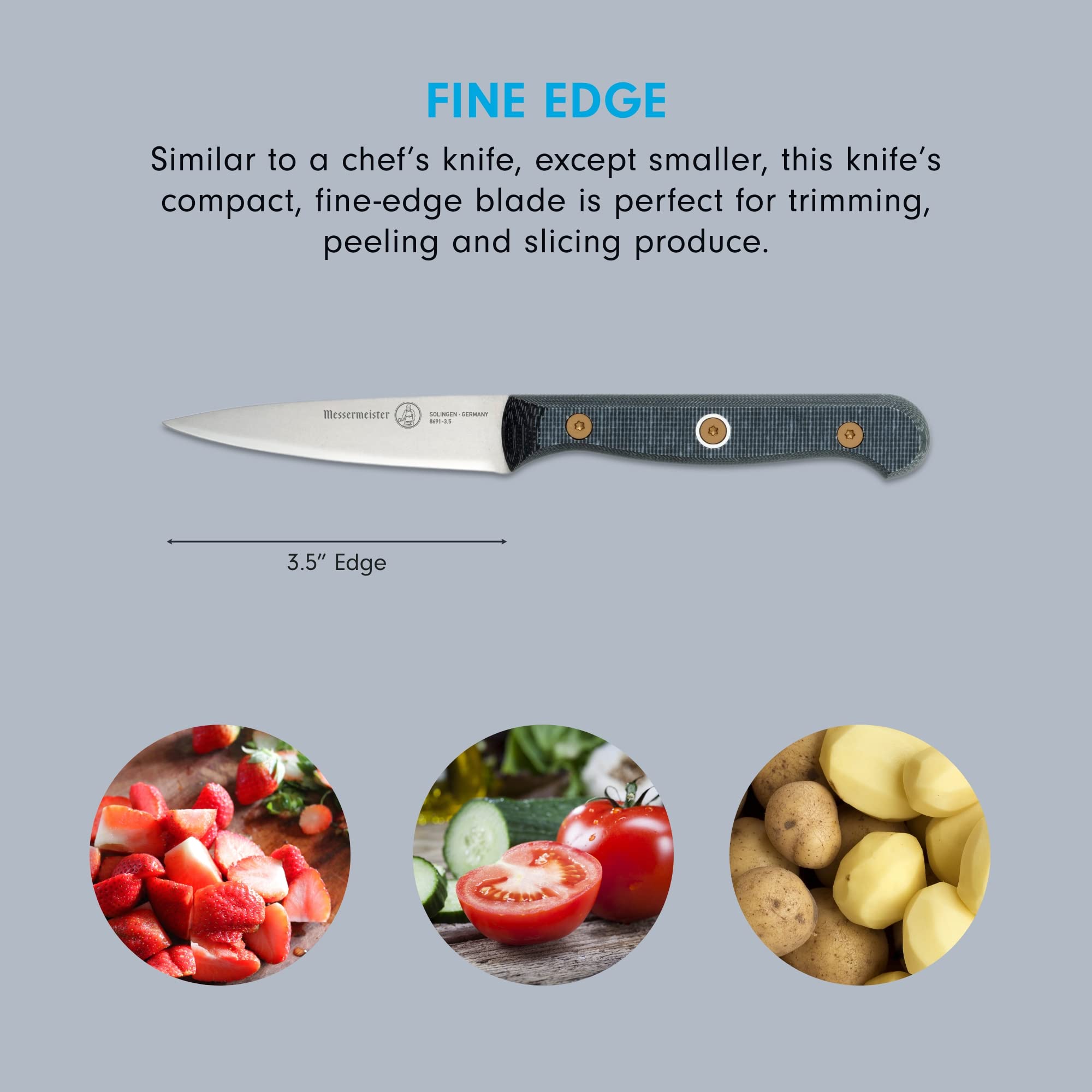 Messermeister Custom Paring Knife, 3.5”