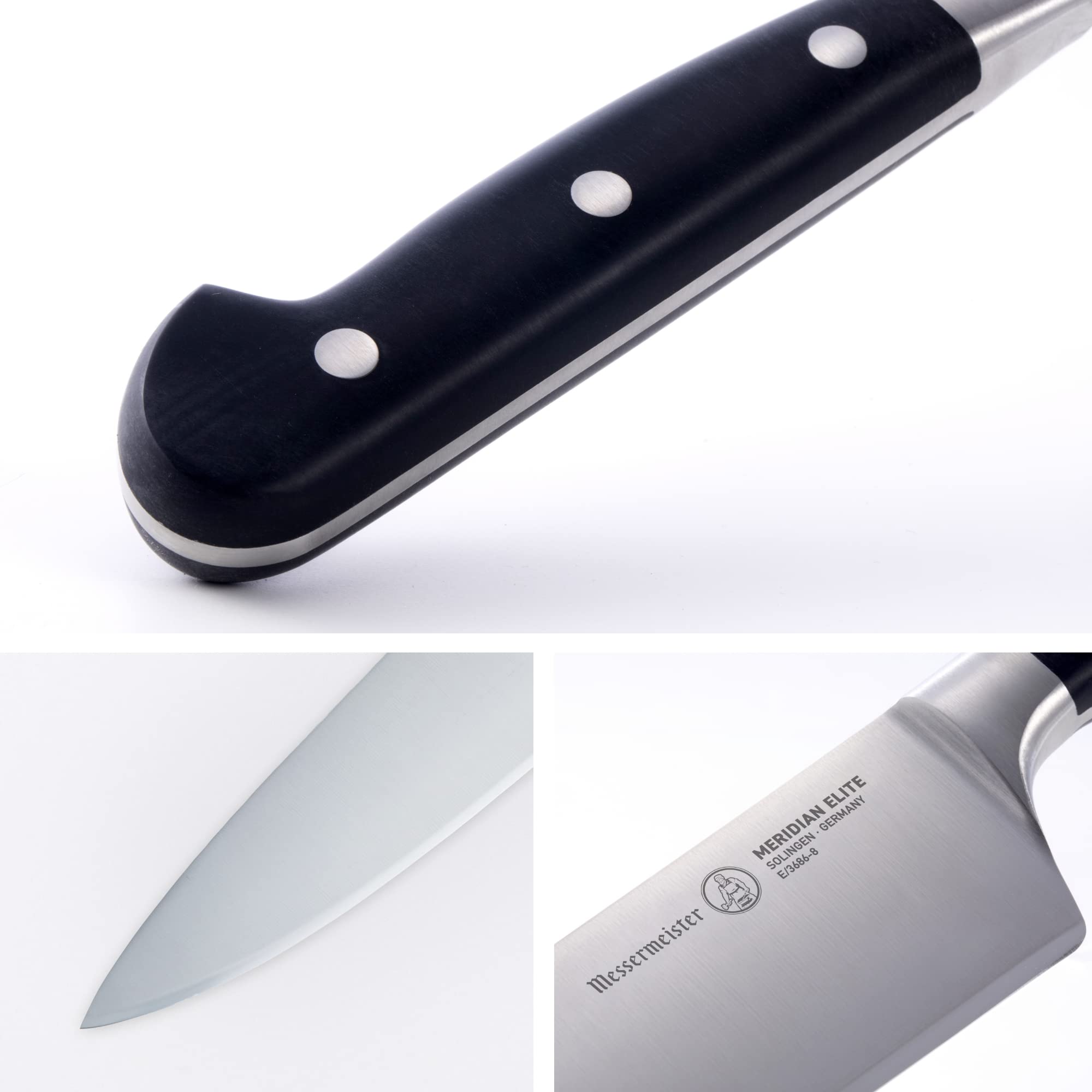 Messermeister Meridian Elite Stealth Chef’s Knife, 8” - Thumbnail 5