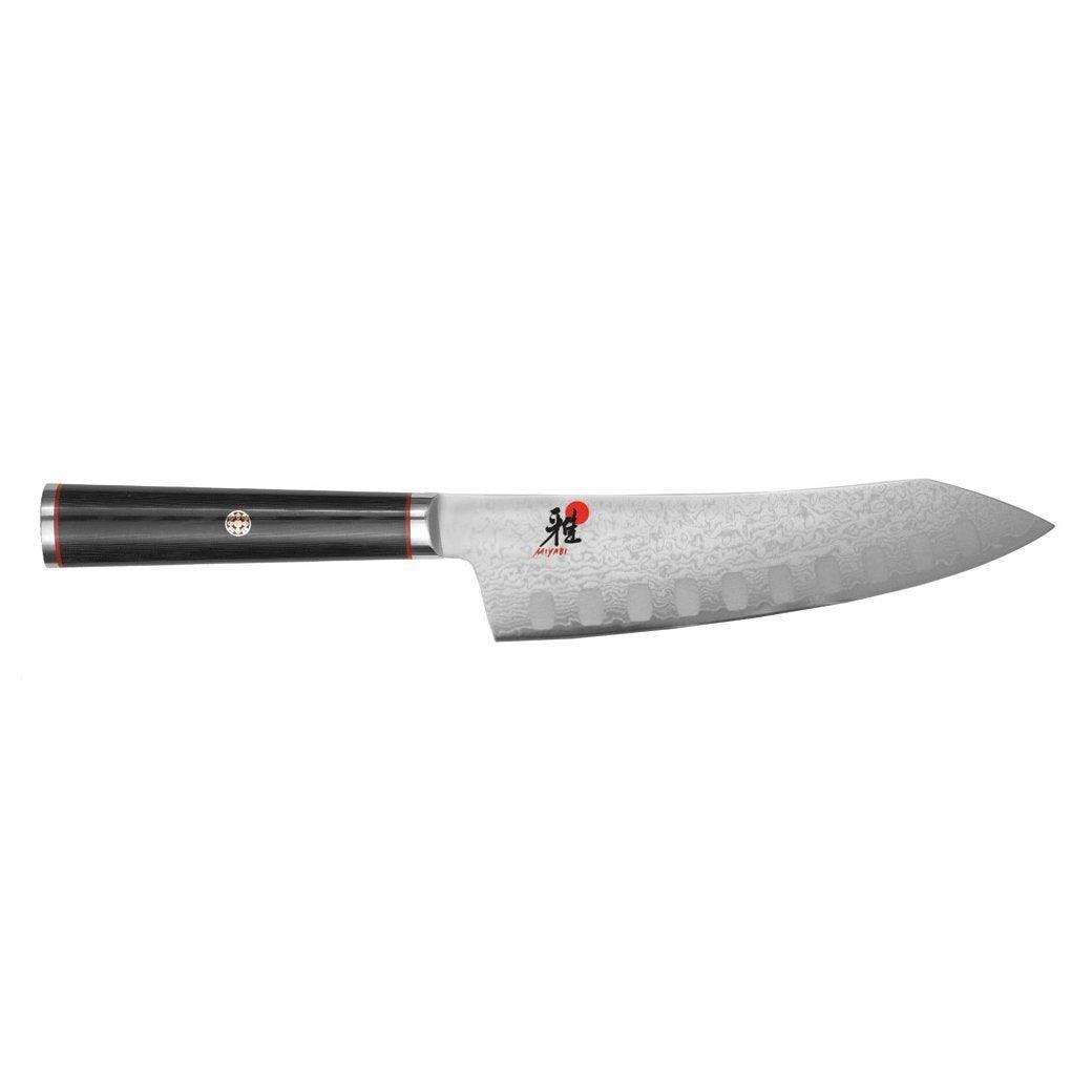 Miyabi Kaizen Hollow Edge Rocking Santoku Knife - 7″ - Thumbnail 3