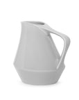 Gray ceramic pitcher on a white background