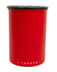 Red cylindrical container with black lid on a white background, featuring the 'AIRSCAPE' brand.