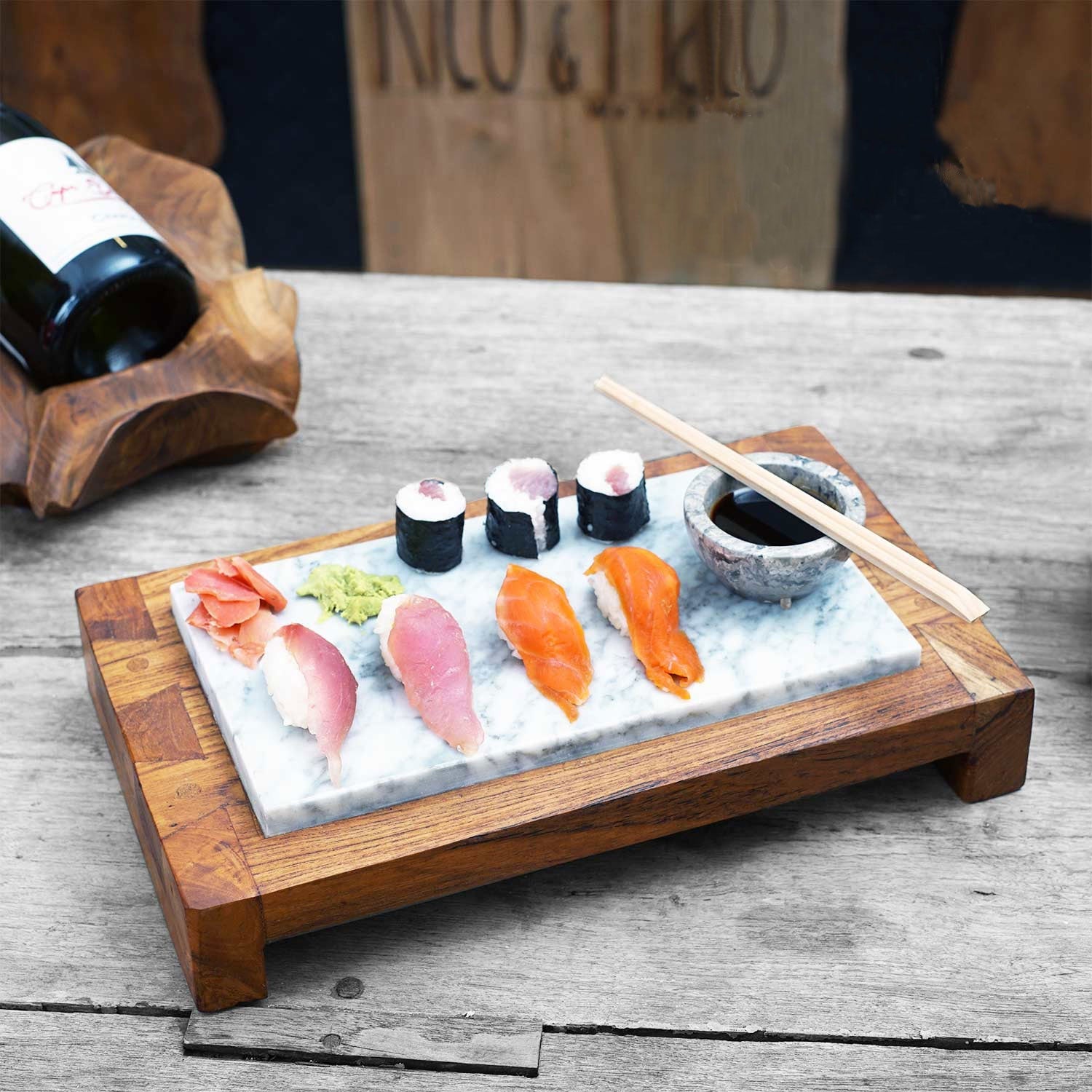 Rico & Plato Abiko Teak Sushi Server - Thumbnail 4