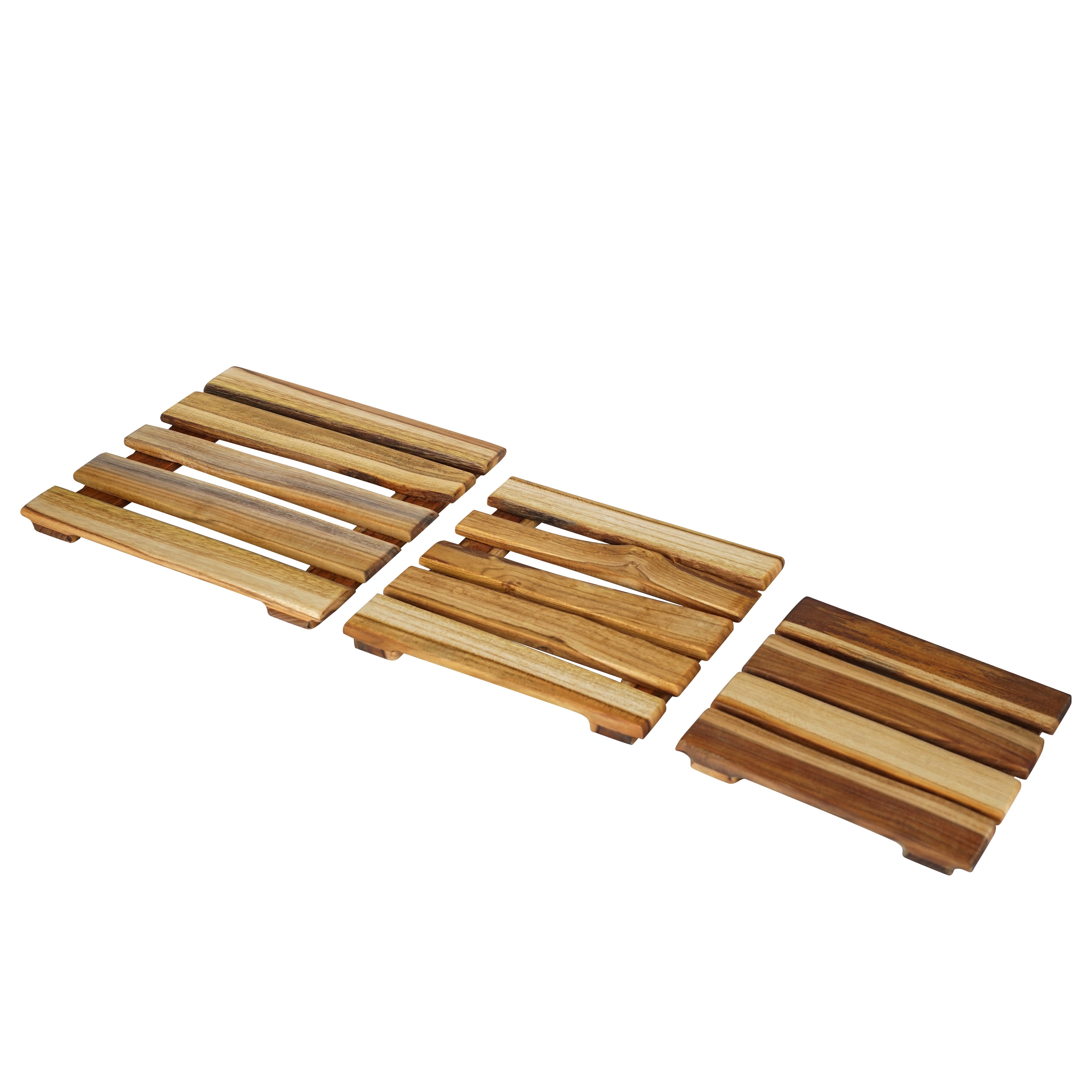 Rico & Plato Atrani Teak Trivet Set of 3