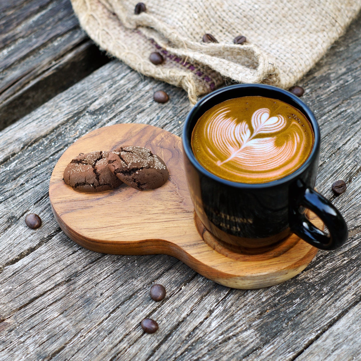 Rico & Plato Bean Teak Coffee Tray (Set of 2) - Thumbnail 5