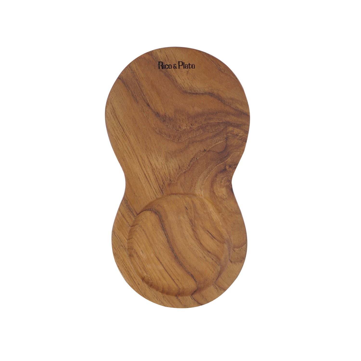 Rico & Plato Bean Teak Coffee Tray (Set of 2) - Thumbnail 3