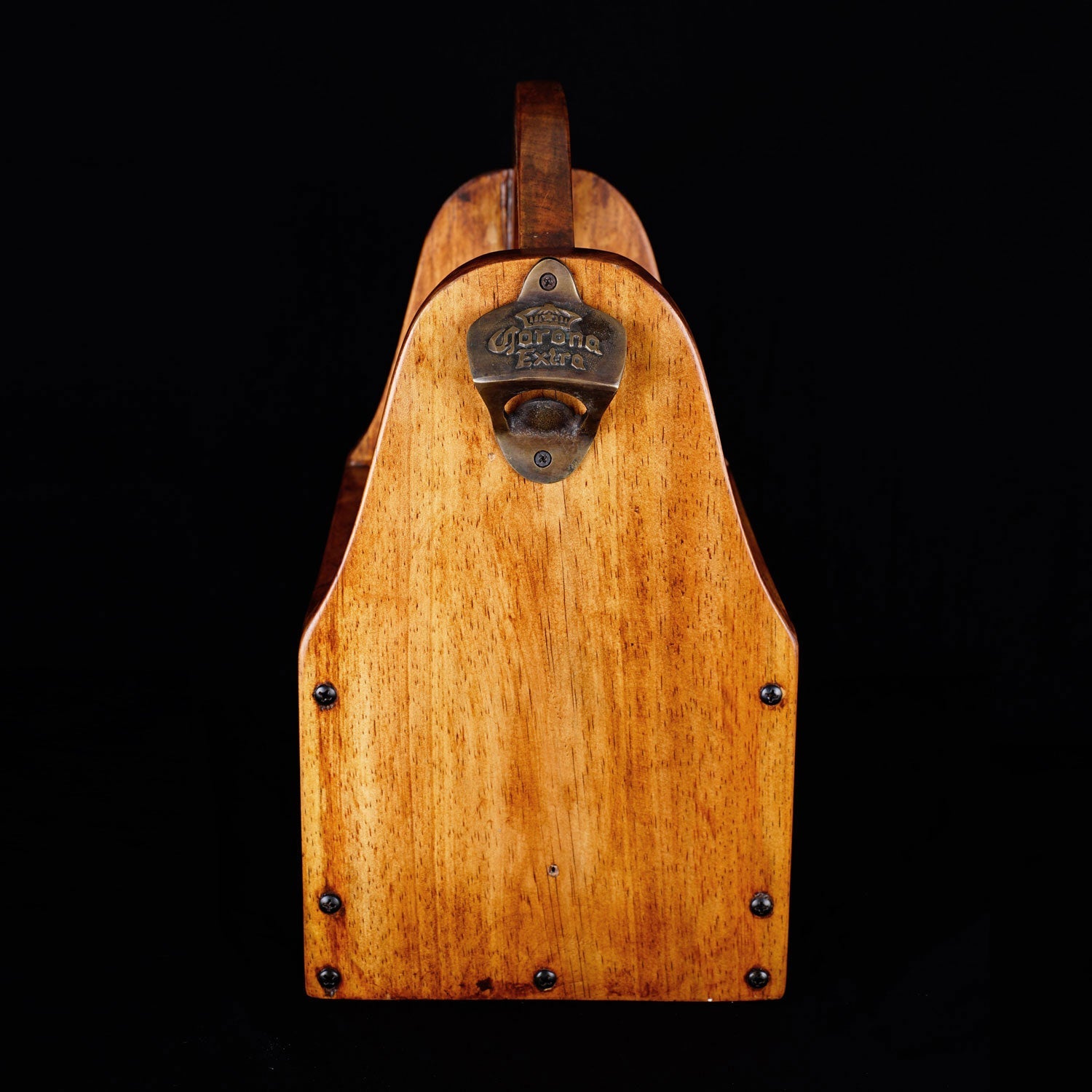 Rico & Plato Ced Wooden 6-Pack Bottle Holder with Bottle Opener - Thumbnail 5