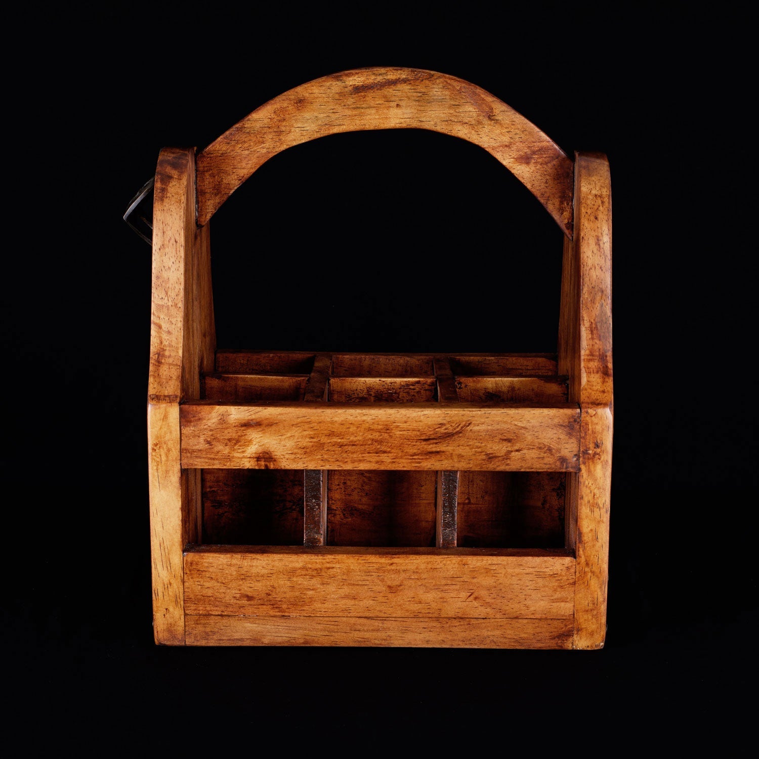 Rico & Plato Ced Wooden 6-Pack Bottle Holder with Bottle Opener - Thumbnail 3