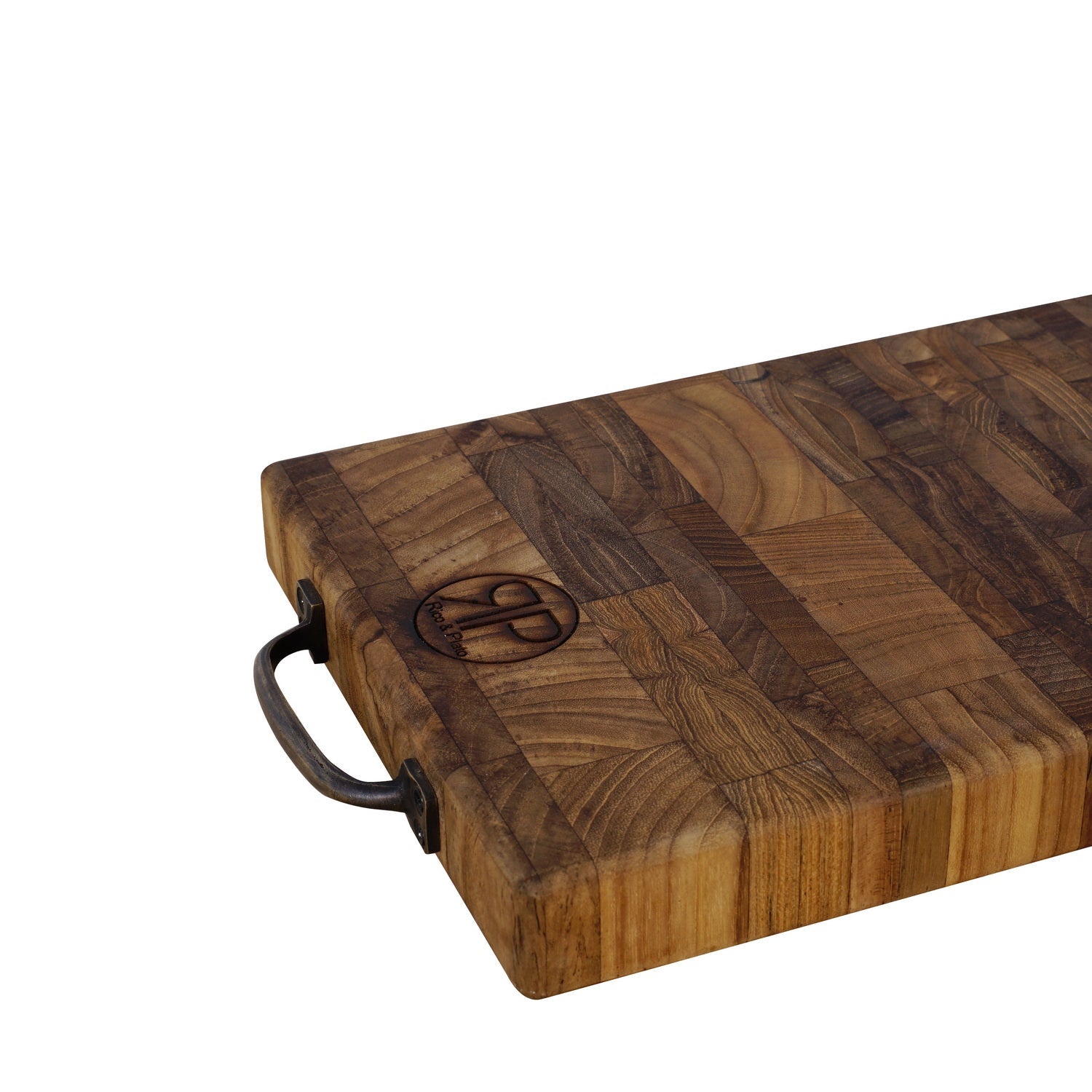 Rico & Plato Celery End Grain Teak Cutting Board/Coffee Server - Thumbnail 3