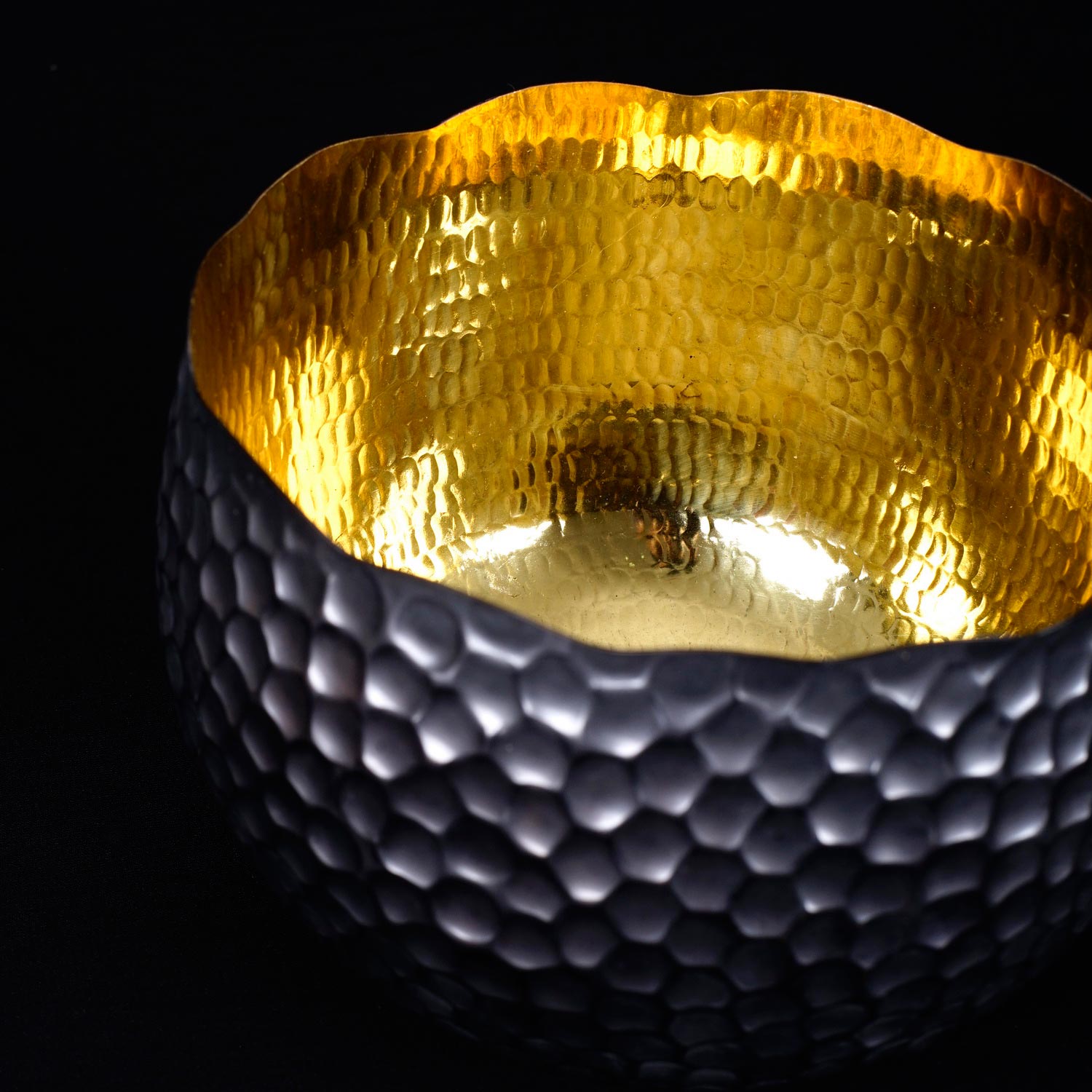 Rico & Plato Copper Bowls - Black Accent (Set of 3) - Thumbnail 3