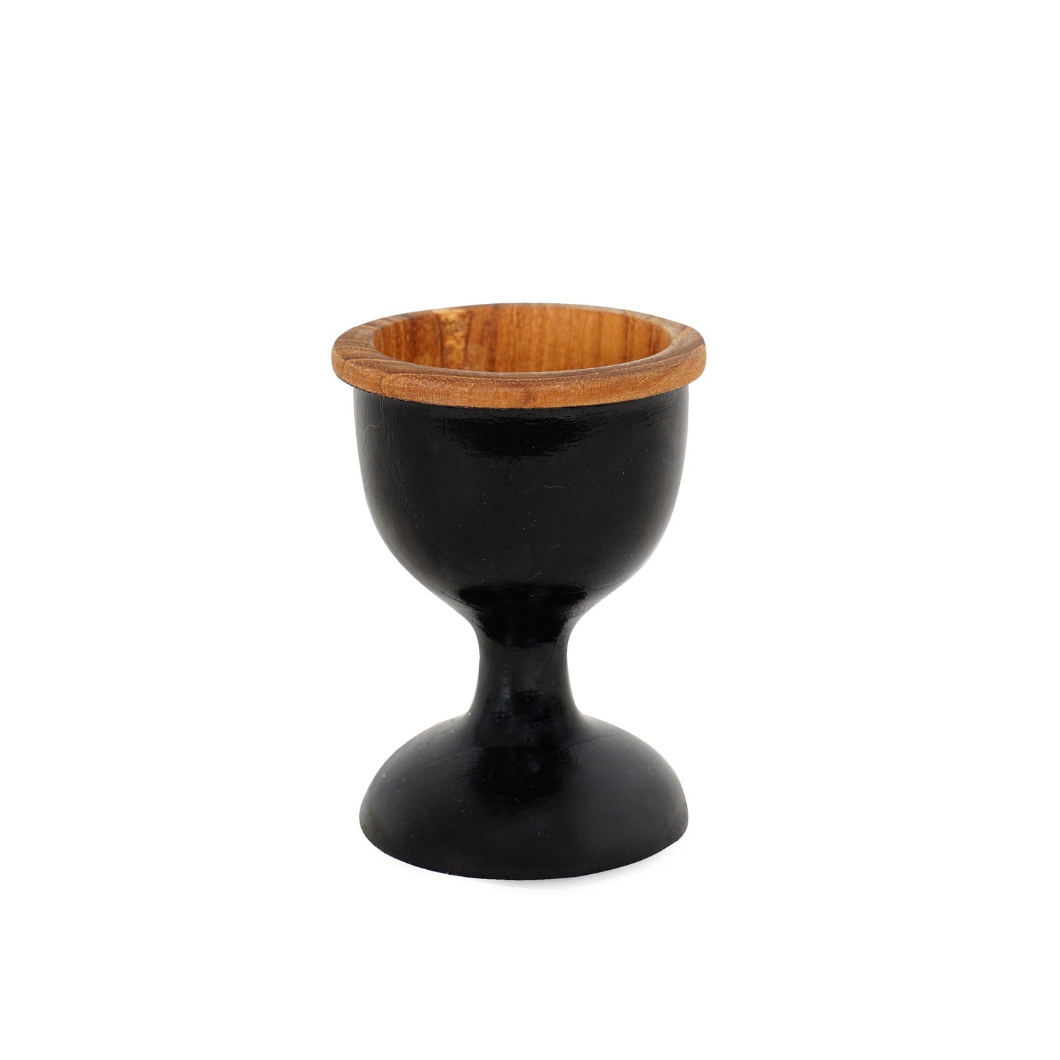 Rico &amp; Plato Dante Teak Egg Cups with Black Exterior (Set of 2)