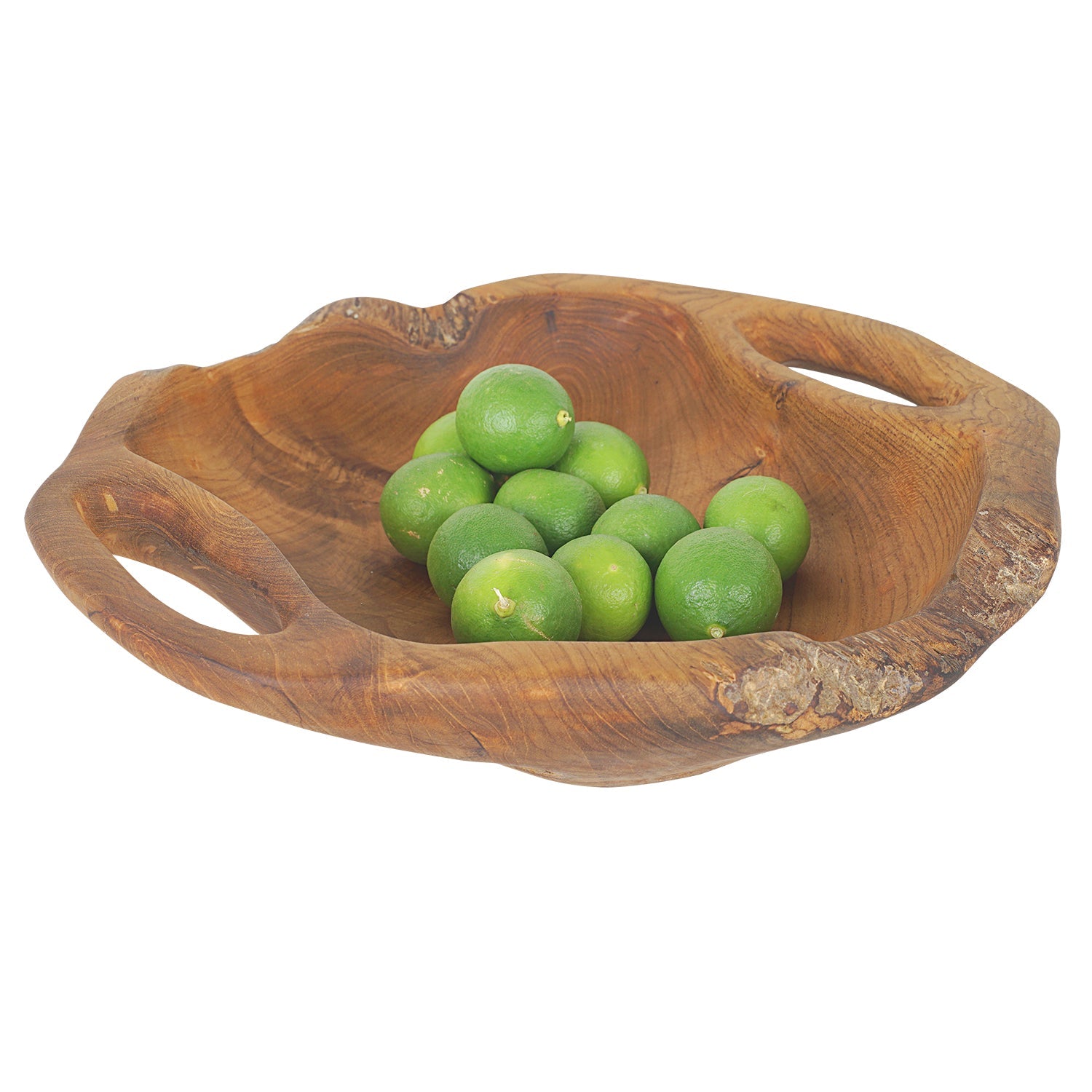 Rico &amp; Plato Dora Teak Serving Bowl with Integral Handles