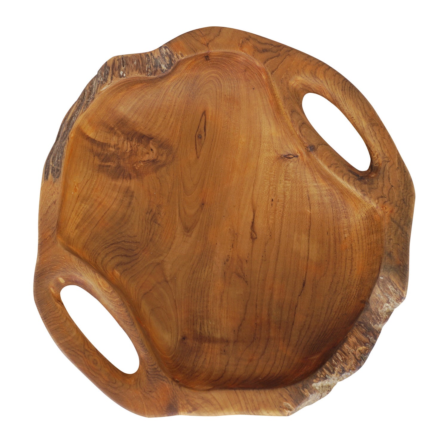 Rico &amp; Plato Dora Teak Serving Bowl with Integral Handles