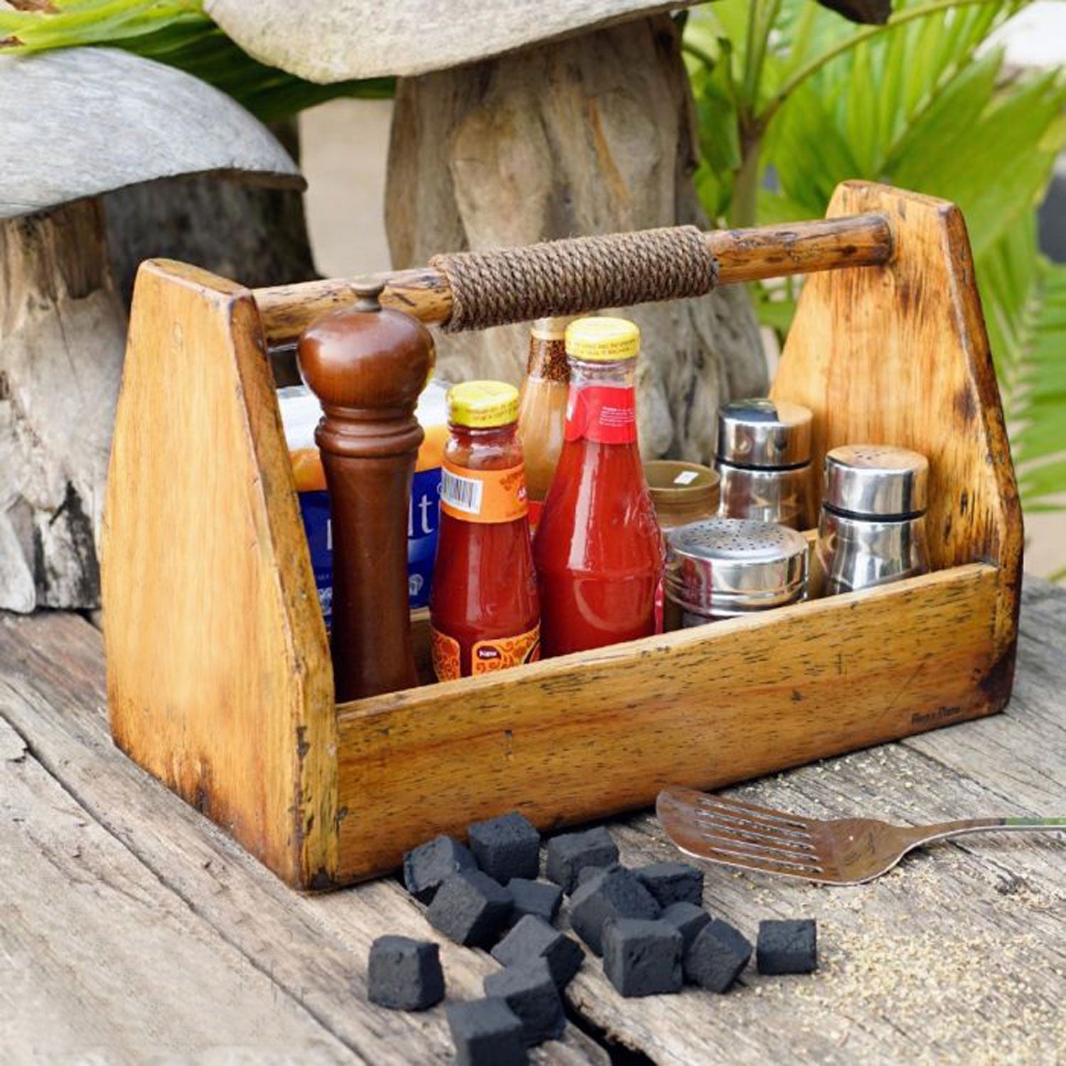 Rico & Plato Rustic BBQ Grill Caddy Organizer | J.L. Hufford