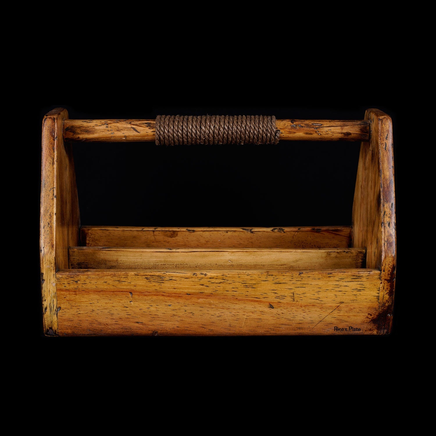 Rico & Plato Small Teak Wood Barbeque Grill Accessory Square Caddy - Thumbnail 5