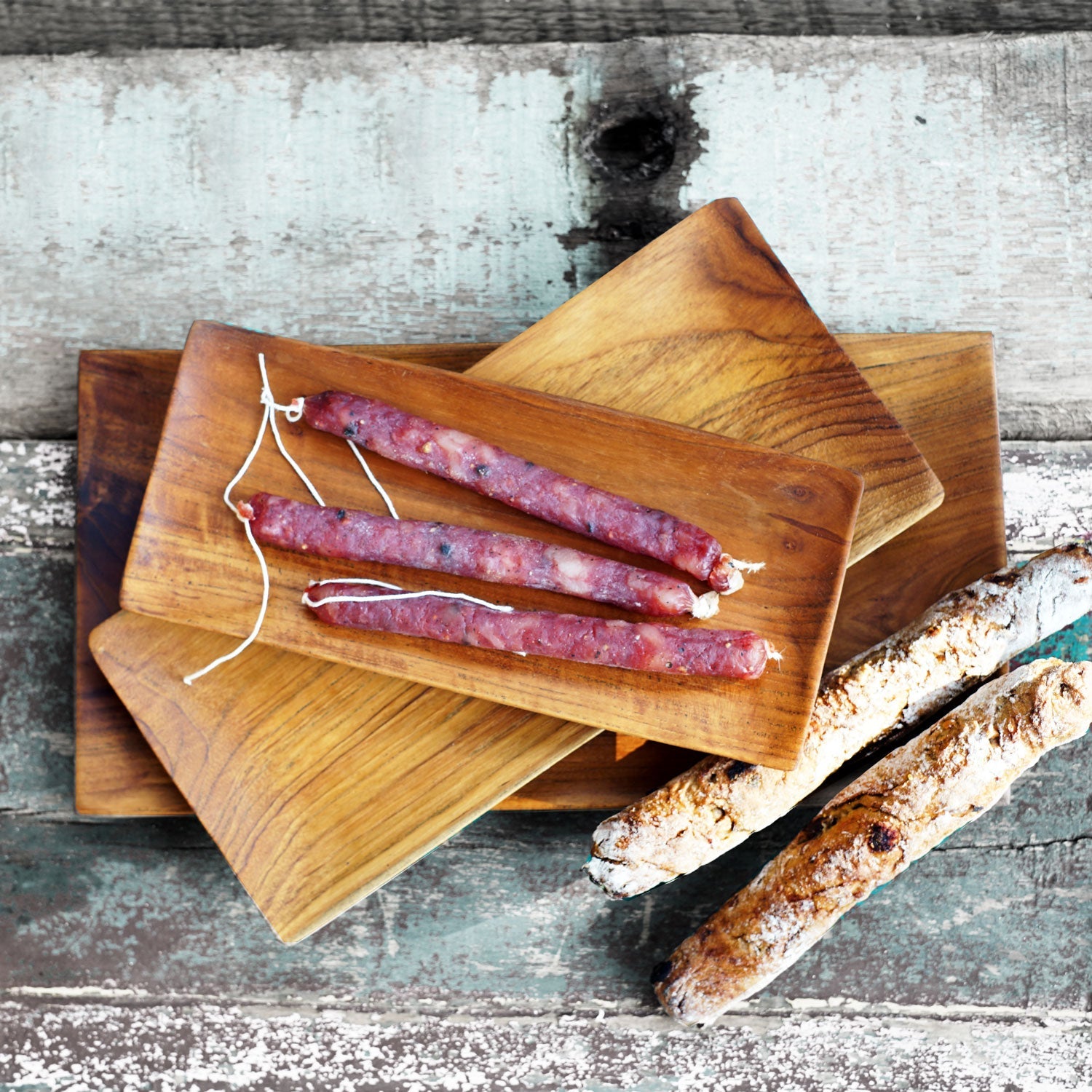 Rico & Plato Margot Teak Serving Tray (Set of 3) - Thumbnail 4