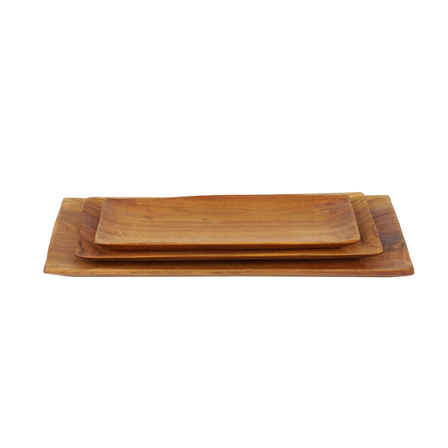 Rico & Plato Margot Teak Serving Tray (Set of 3) - Thumbnail 3
