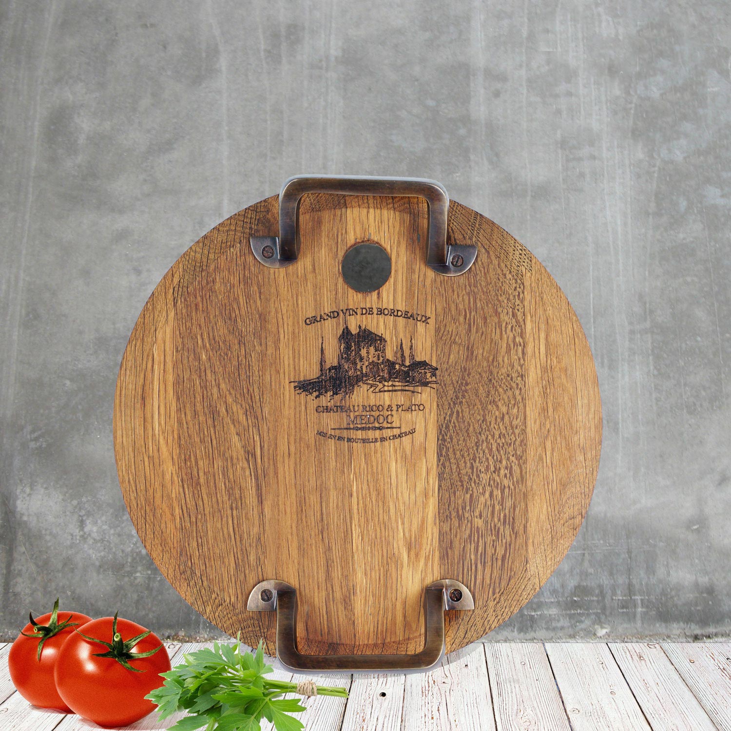 Rico &amp; Plato Minella Small Oak Serving Platter