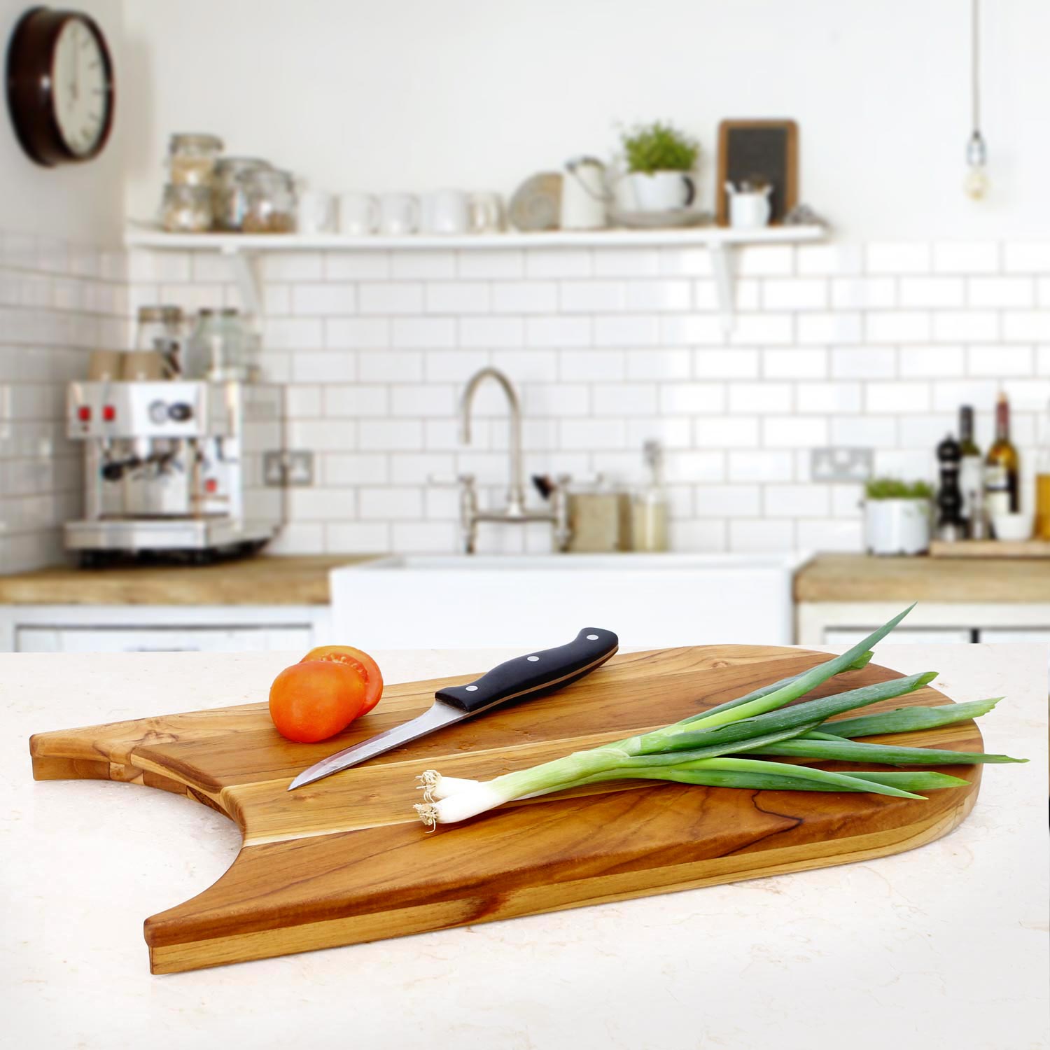 Rico & Plato Moringa Teak Cutting Board - Thumbnail 5