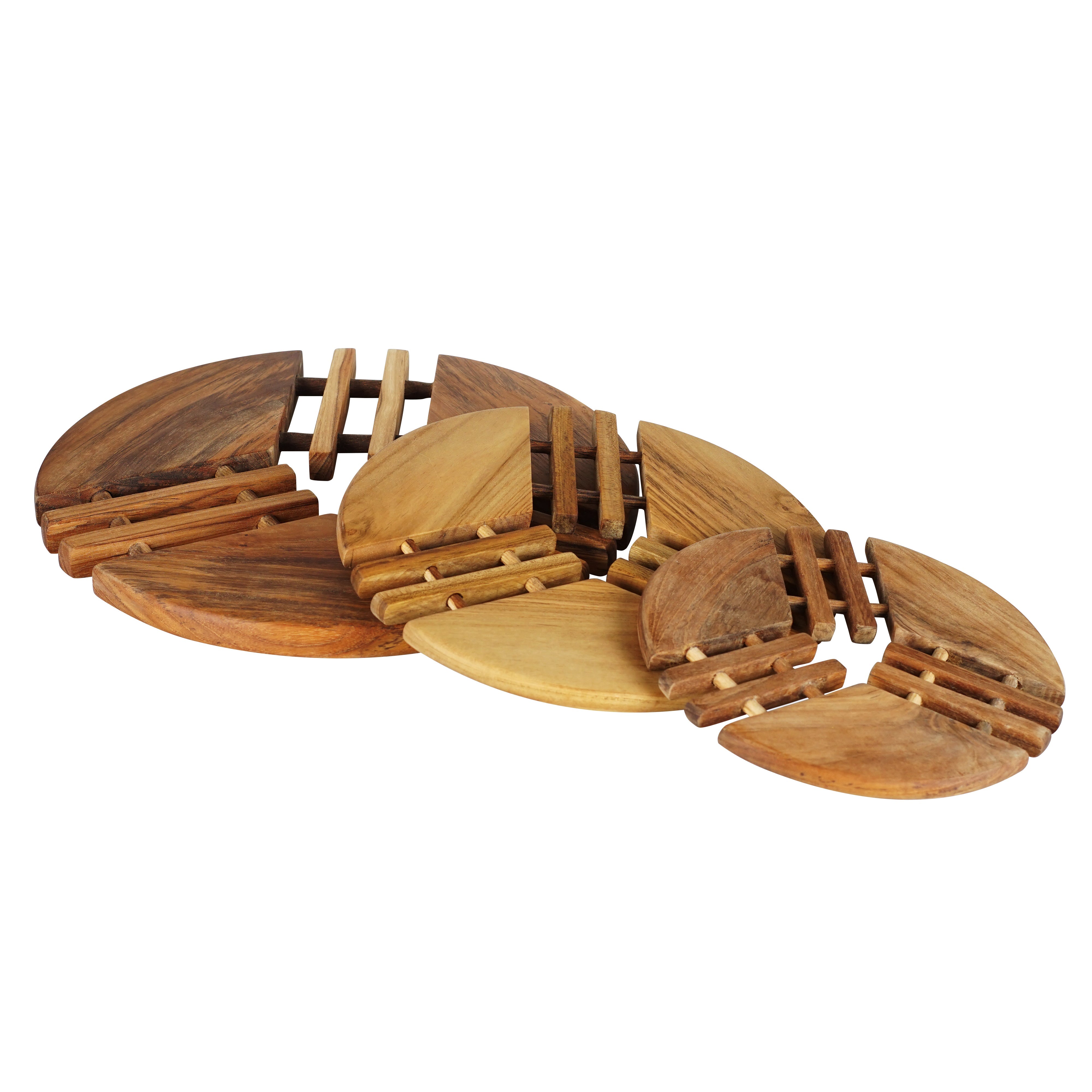 Rico & Plato Palma Teak Trivet Set of 3