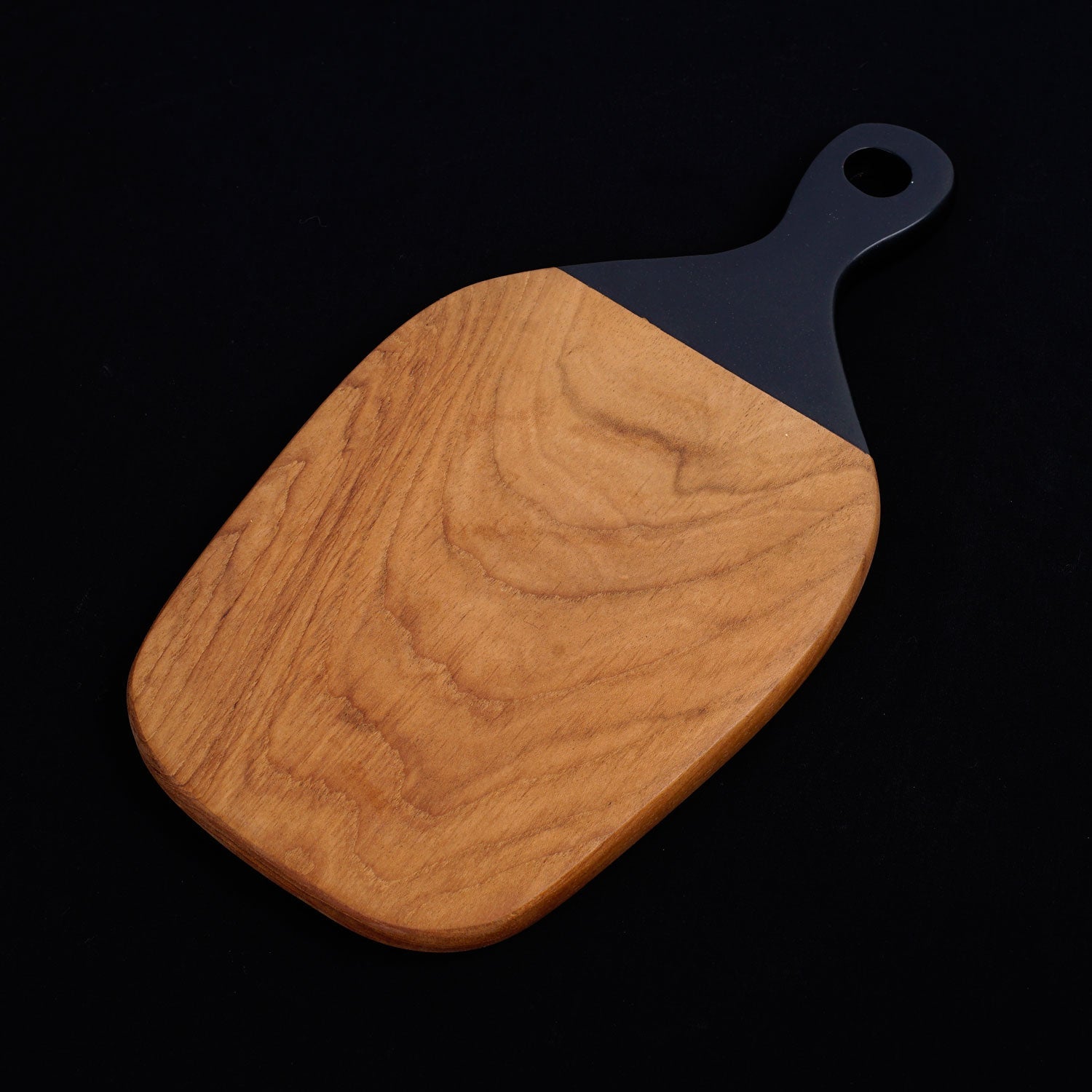 Rico & Plato Pepper Teak Cutting Board/Serving Pepper with Black Handle - Thumbnail 2