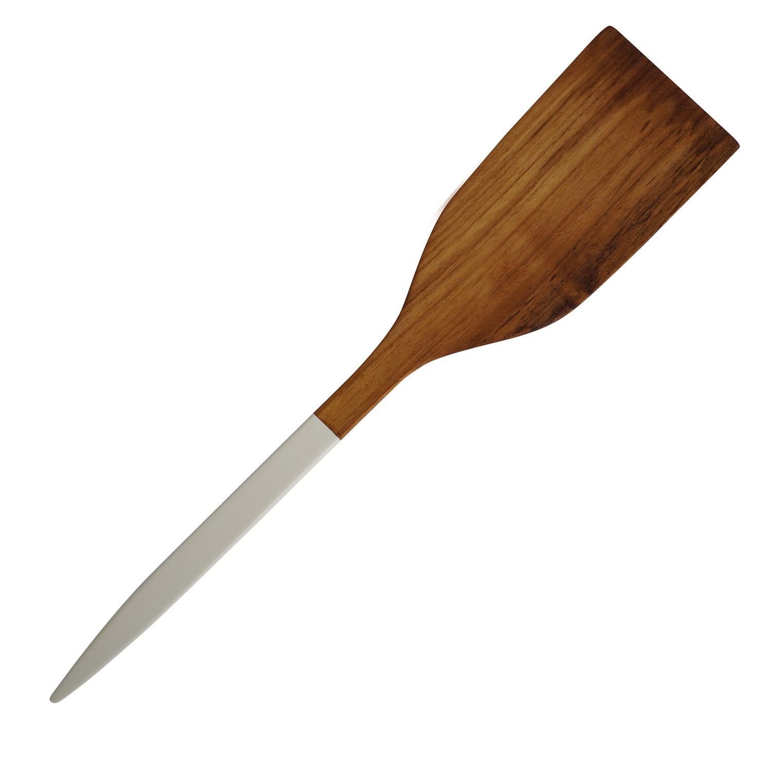 Rico &amp; Plato Resto Extra Large Teak Spatula with White Handle